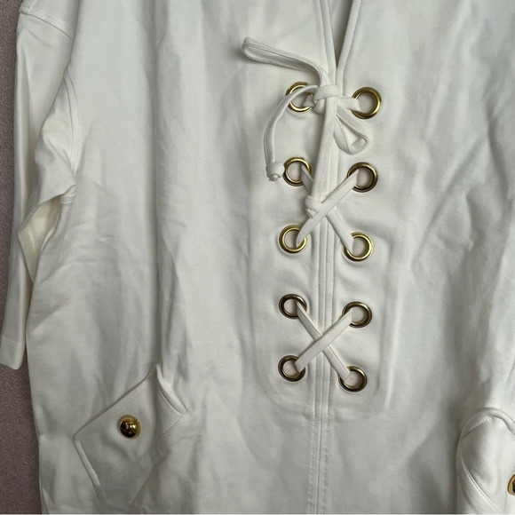 Tuckernuck White Lace Up Sheath Dress-Women’s XL-Preppy-Bridal-Wedding-Bride-NEW - Picture 6 of 13